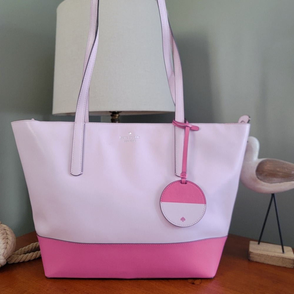 Kate Spade WKRU6708 Briel Large Tote Pink Leather Bag